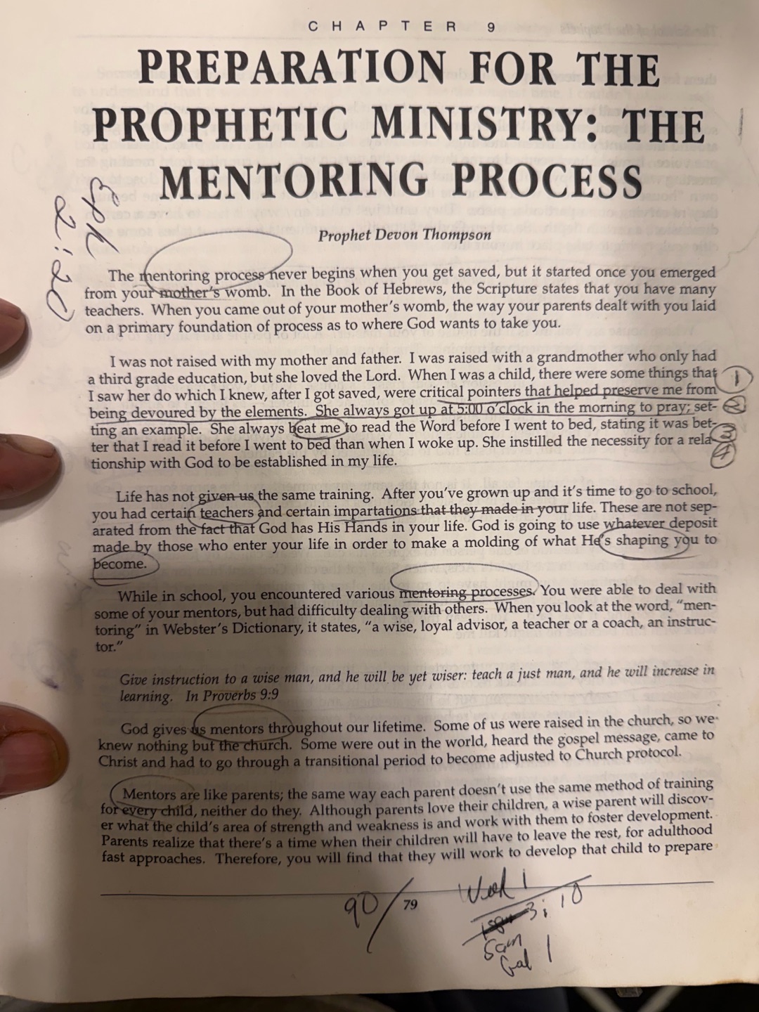 Inside This Manual — Chapter 9: Mentoring, the Cornerstone