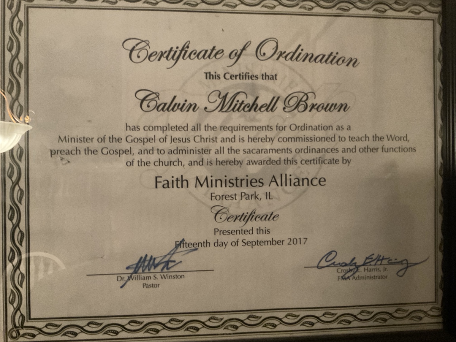 2017 Apostolic Consecration Decree